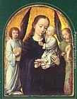 Gerard David Mary and Child with two Angels Making Music painting